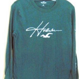 HOLLISTER Of California-Men-s Pullover Size XS Tee Shirt-L /Sleeve-Green-Spandex